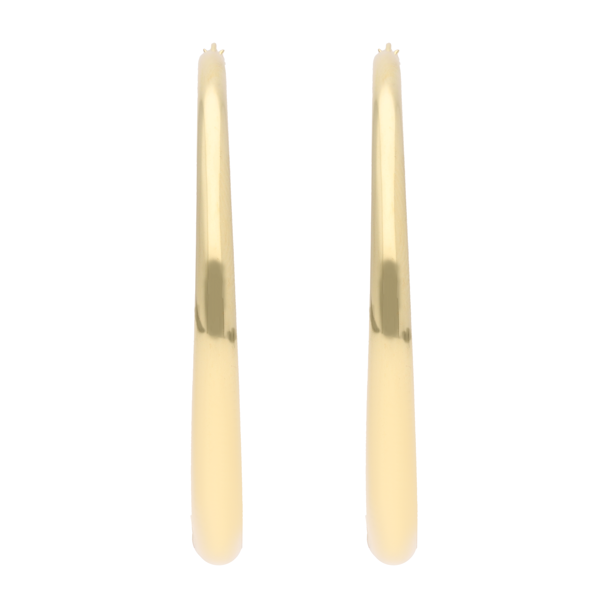 Arracadas circulares grandes huecas 14K