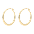 Arracadas circulares grandes huecas 14K