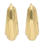 Arracadas oval textura 14K