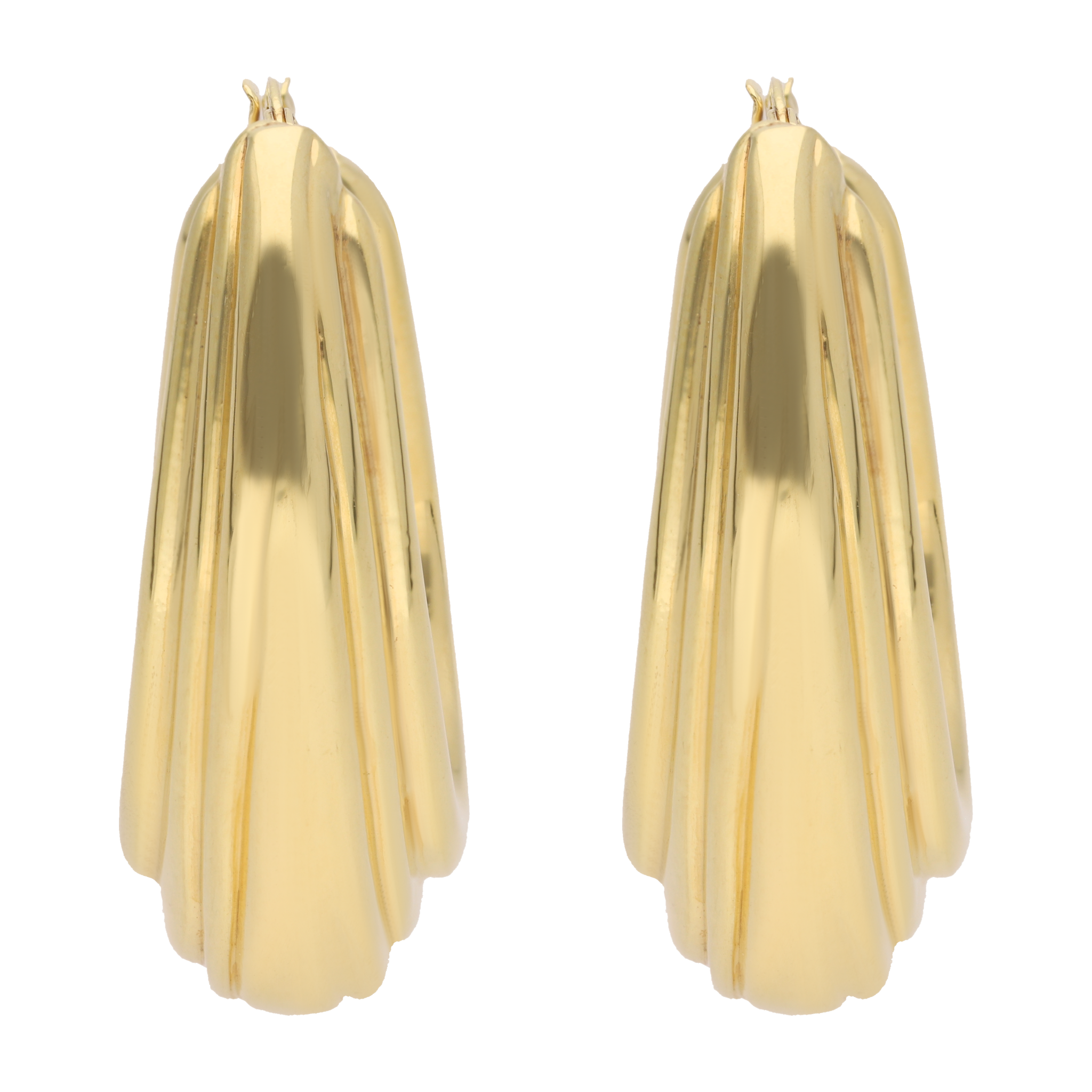 Arracadas oval textura 14K