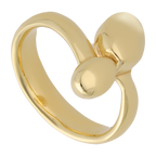 Anillo tu y yo oval 14K