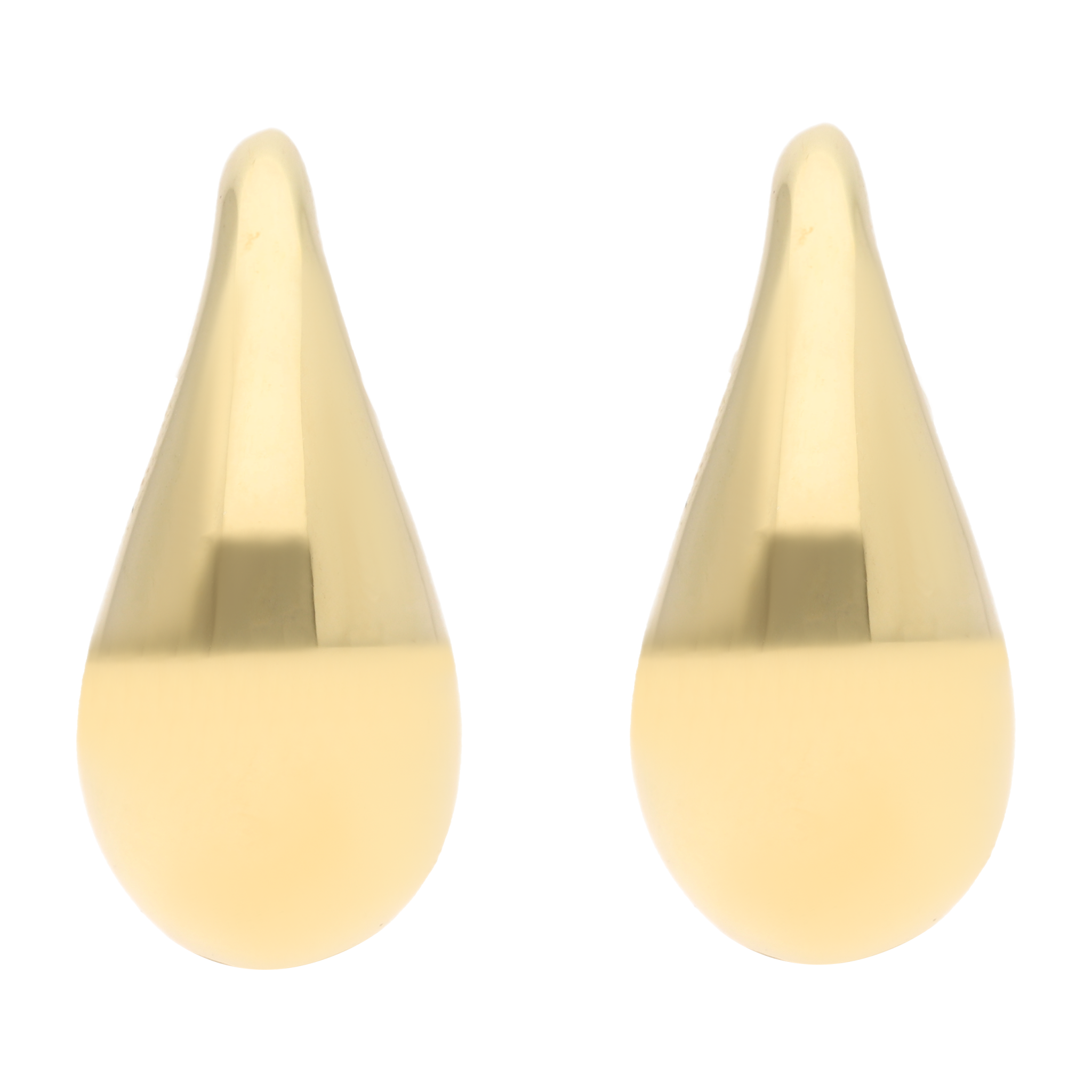 Aretes gota huecos 14K