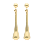 Aretes largos huecos 14K