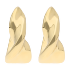 Arracadas huecas chuecas 14K