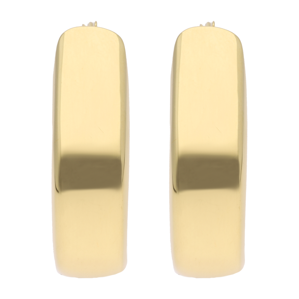 Arracadas 8mm huecas 14K