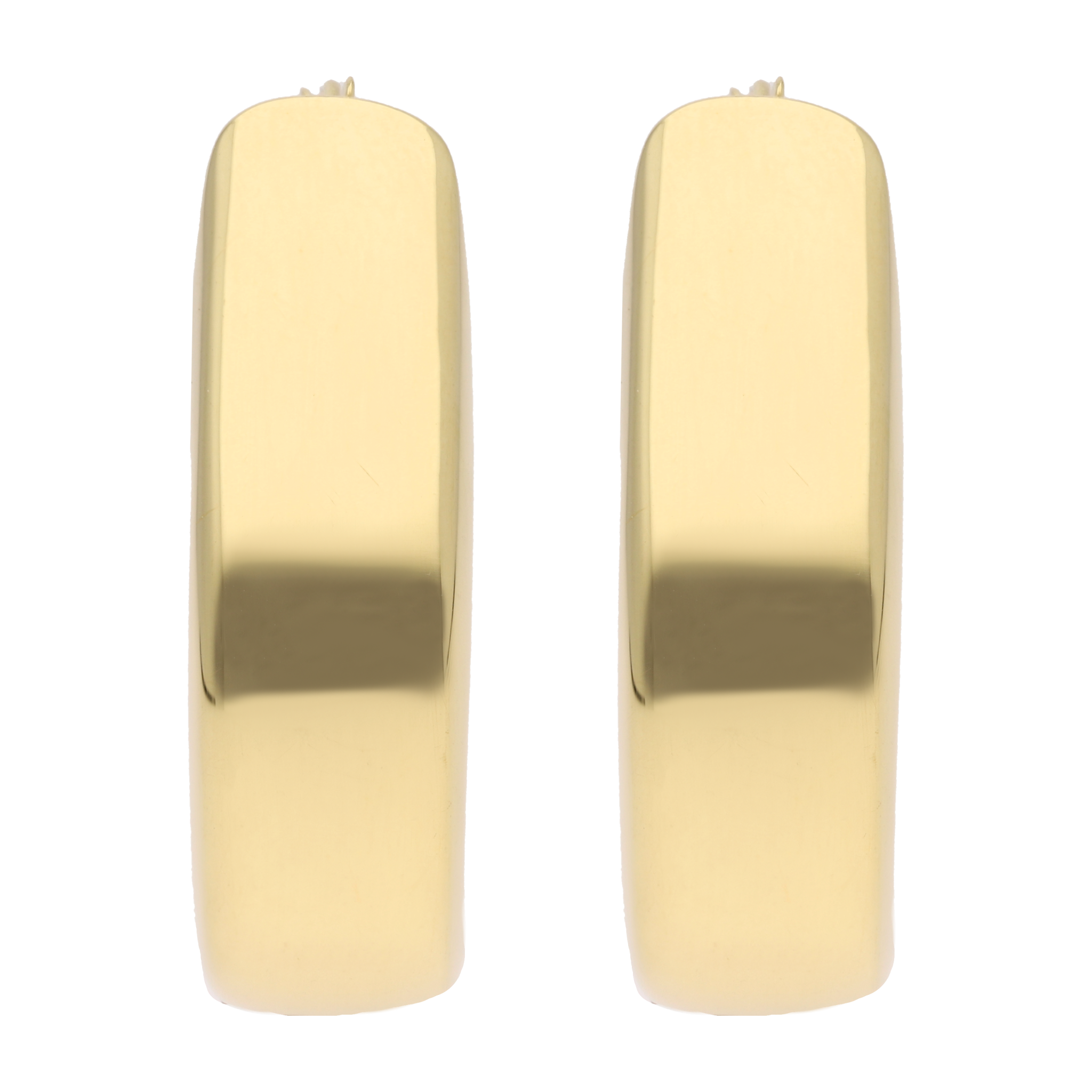 Arracadas 8mm huecas 14K