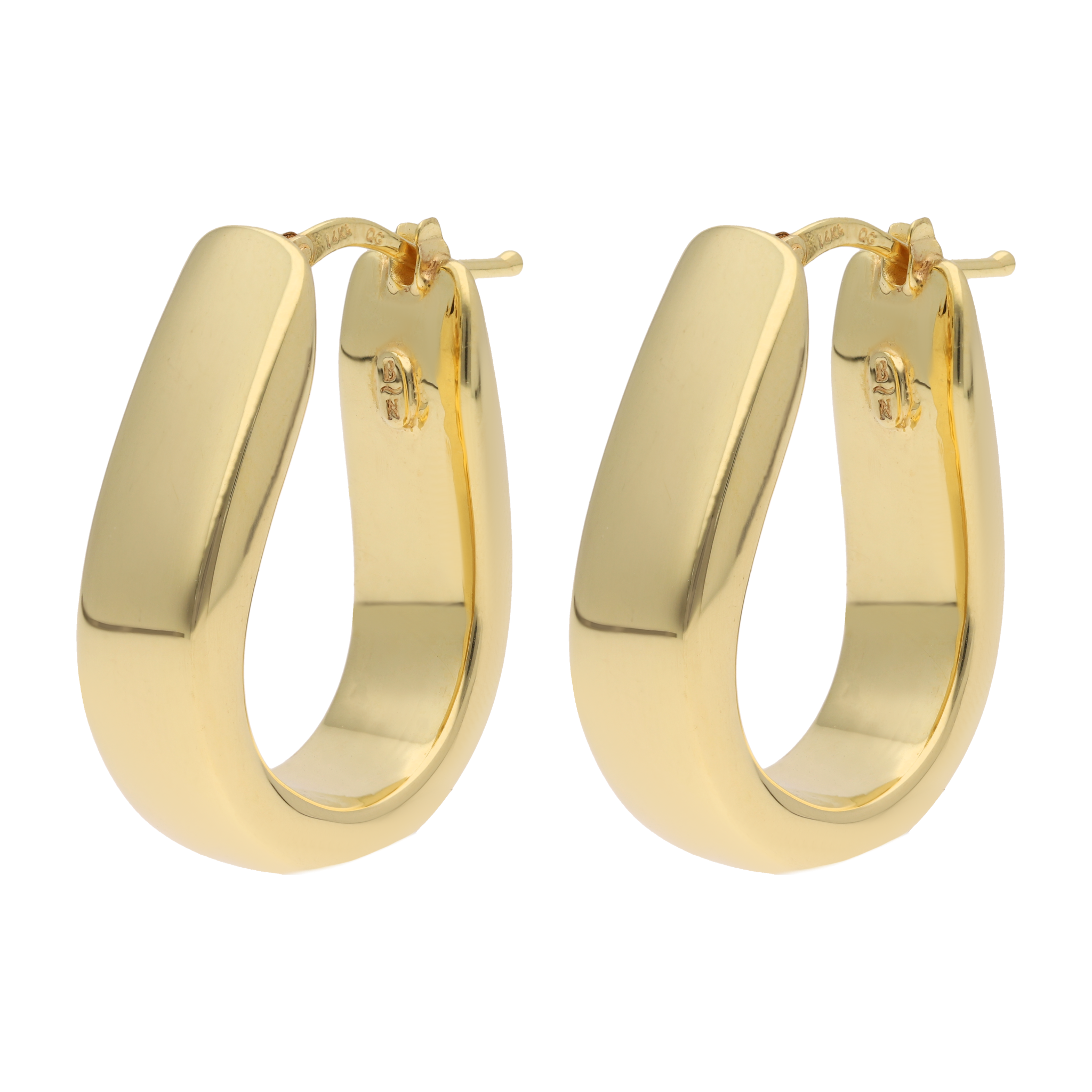 Arracadas 8mm huecas 14K