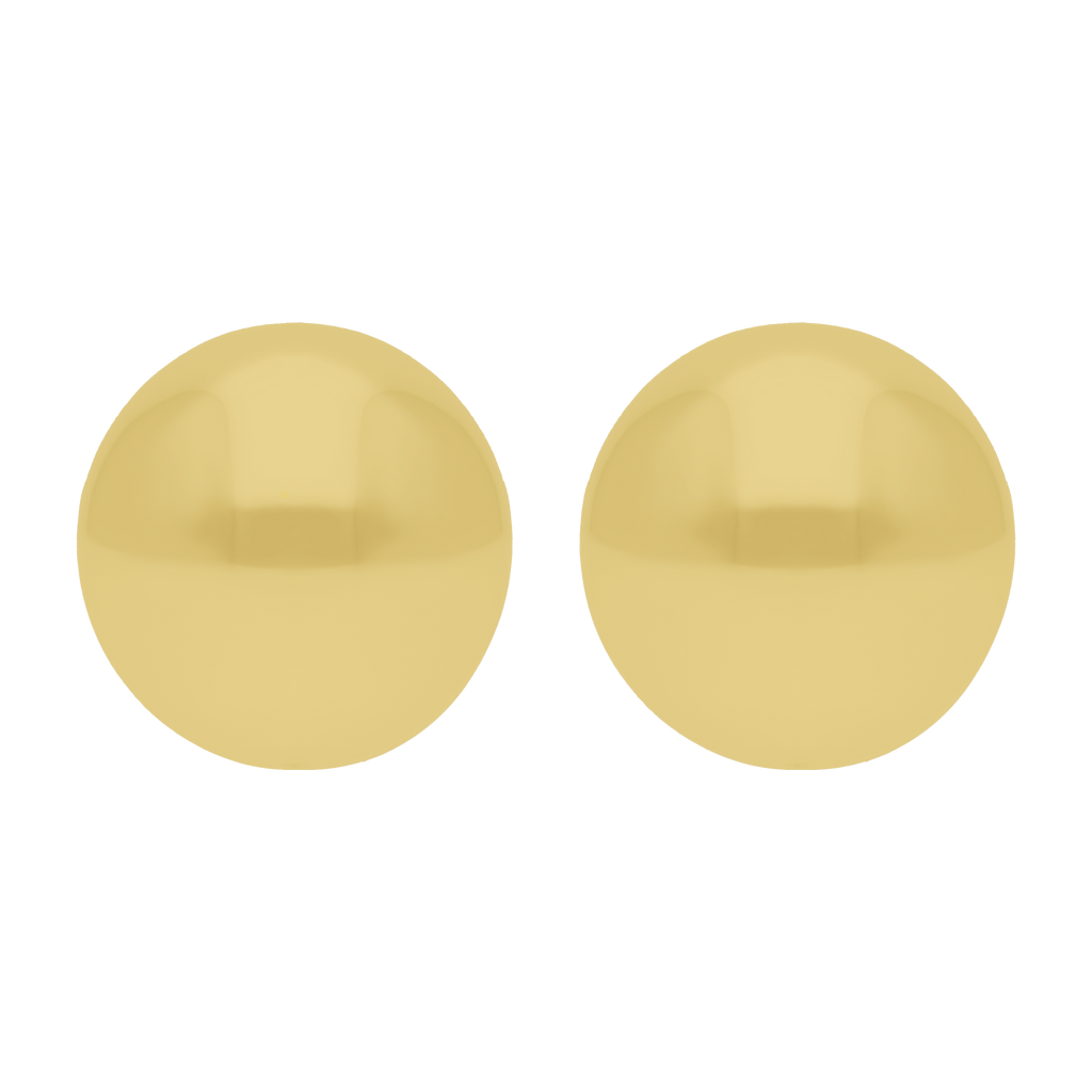Aretes bola grande huecos 14K