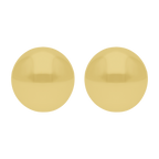 Aretes bola grande huecos 14K