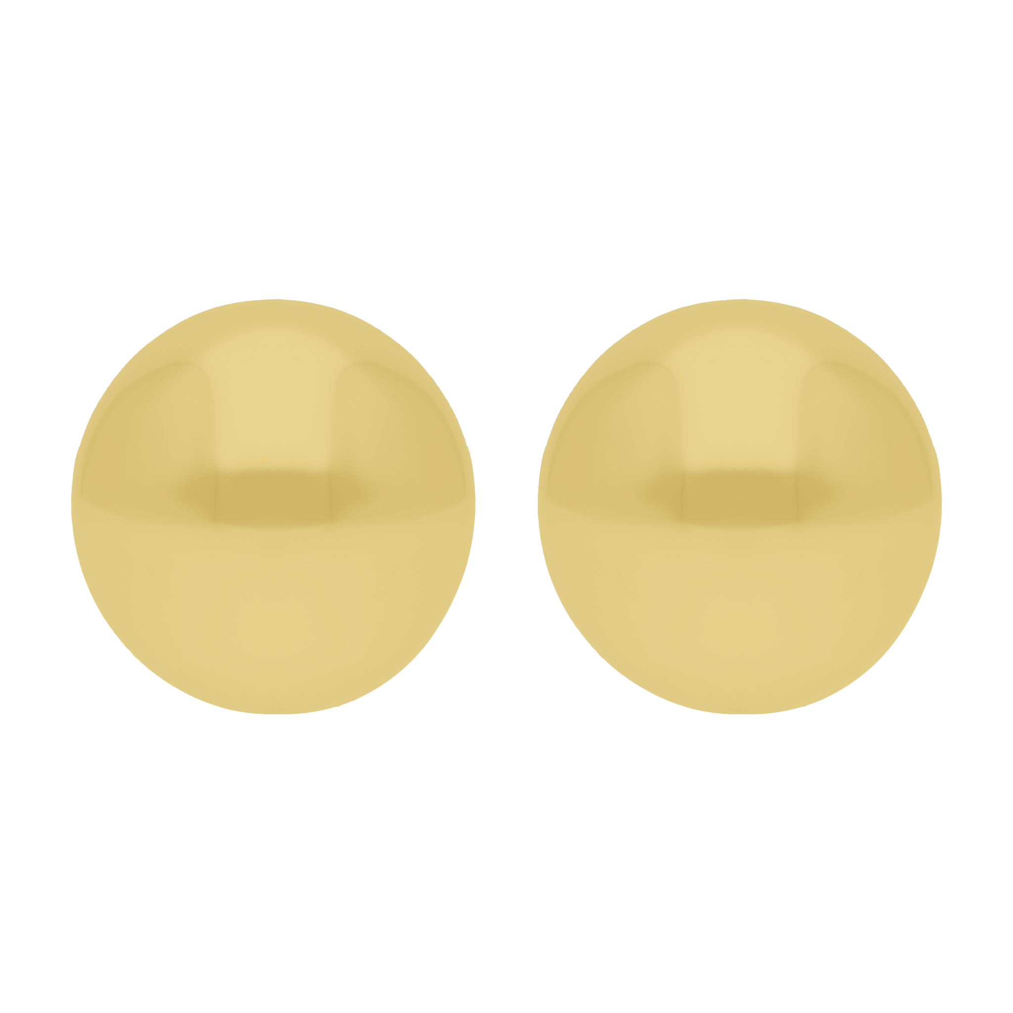 Aretes bola grande huecos 14K