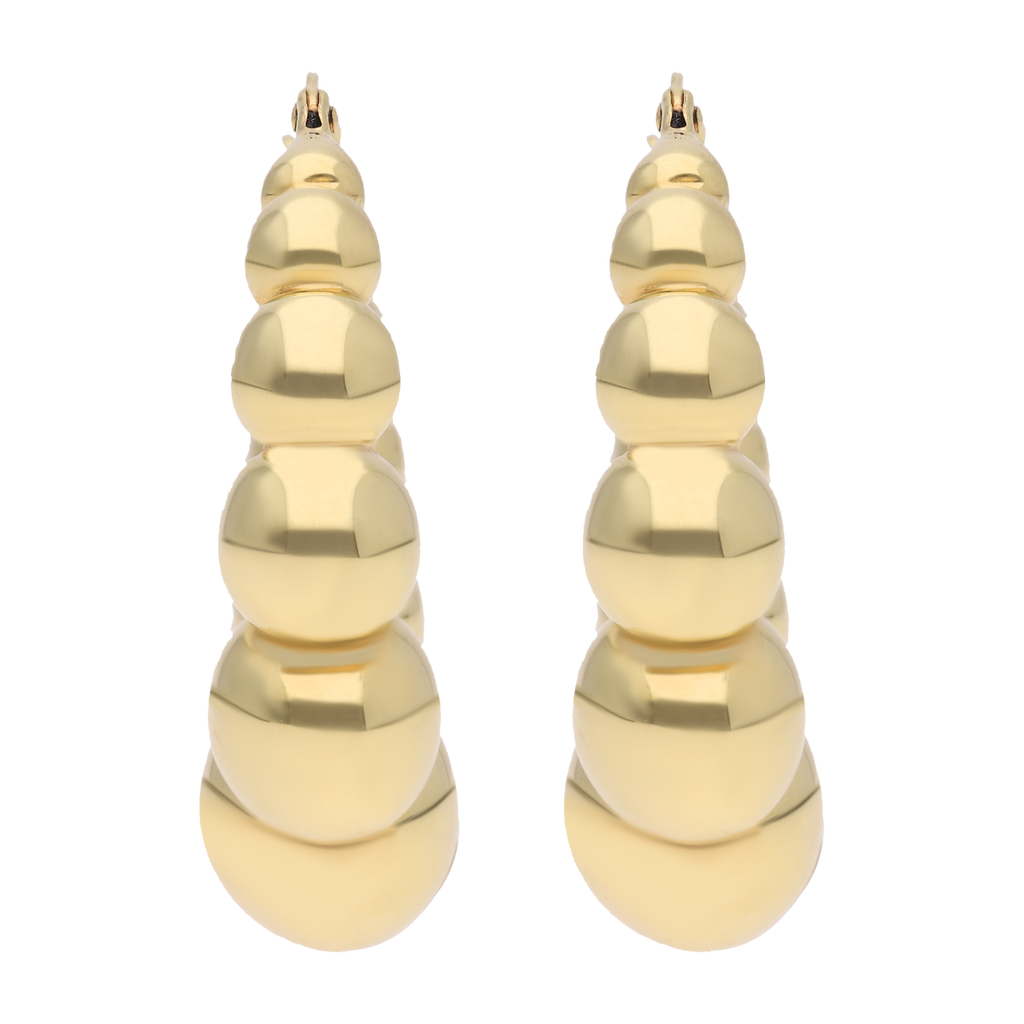 Arracadas bolas huecas 14K