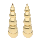 Arracadas bolas huecas 14K