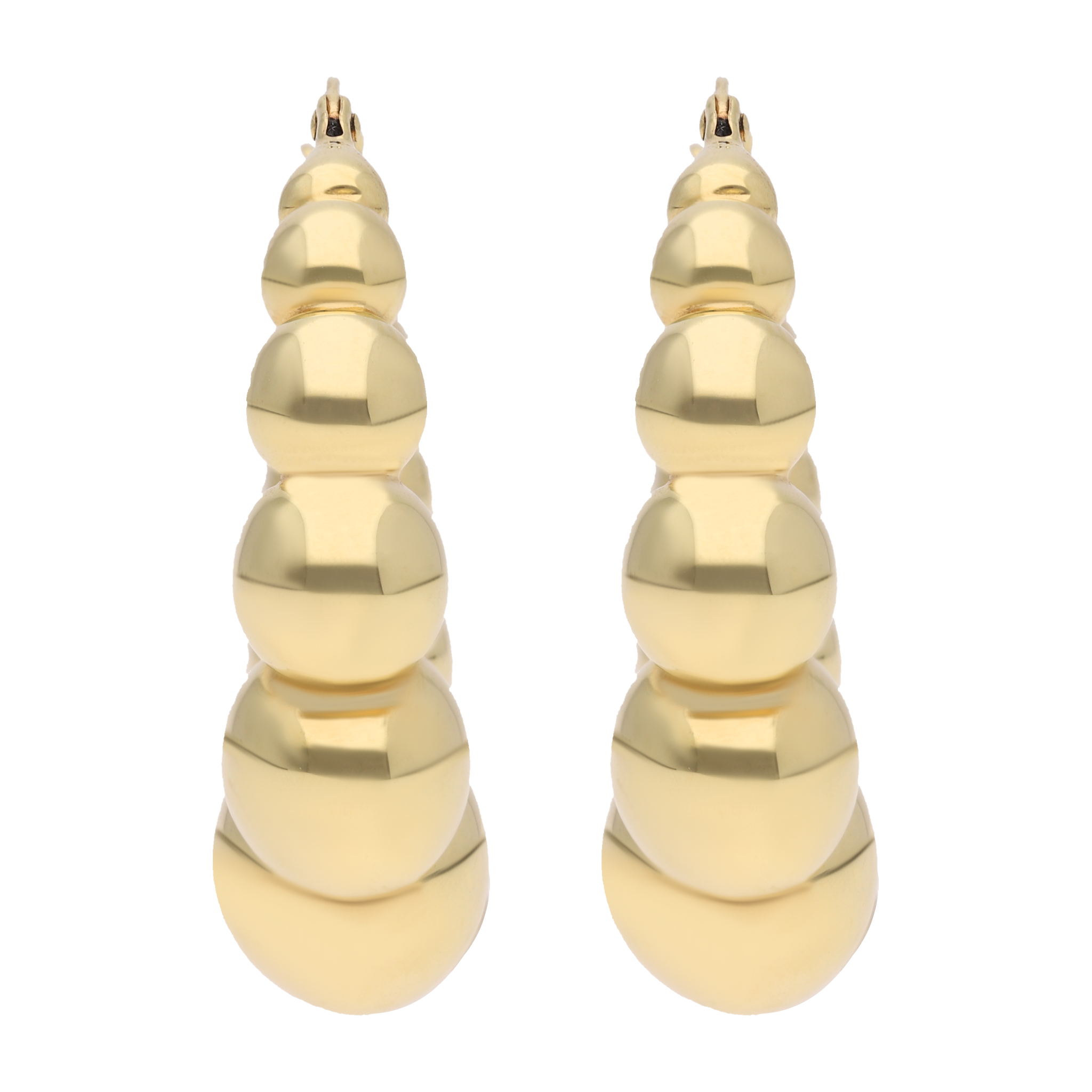 Arracadas bolas huecas 14K
