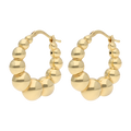 Arracadas bolas huecas 14K