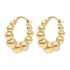 Arracadas bolas huecas 14K