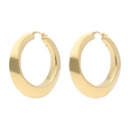 Arracadas huecas grandes 14K