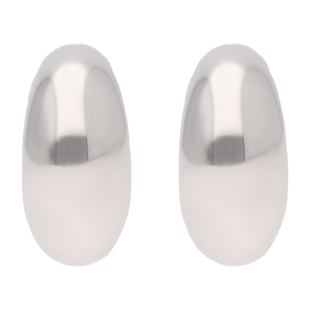 Arracadas pequeñas media luna chunky 14K