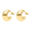 Arracadas pequeñas media luna chunky 14K