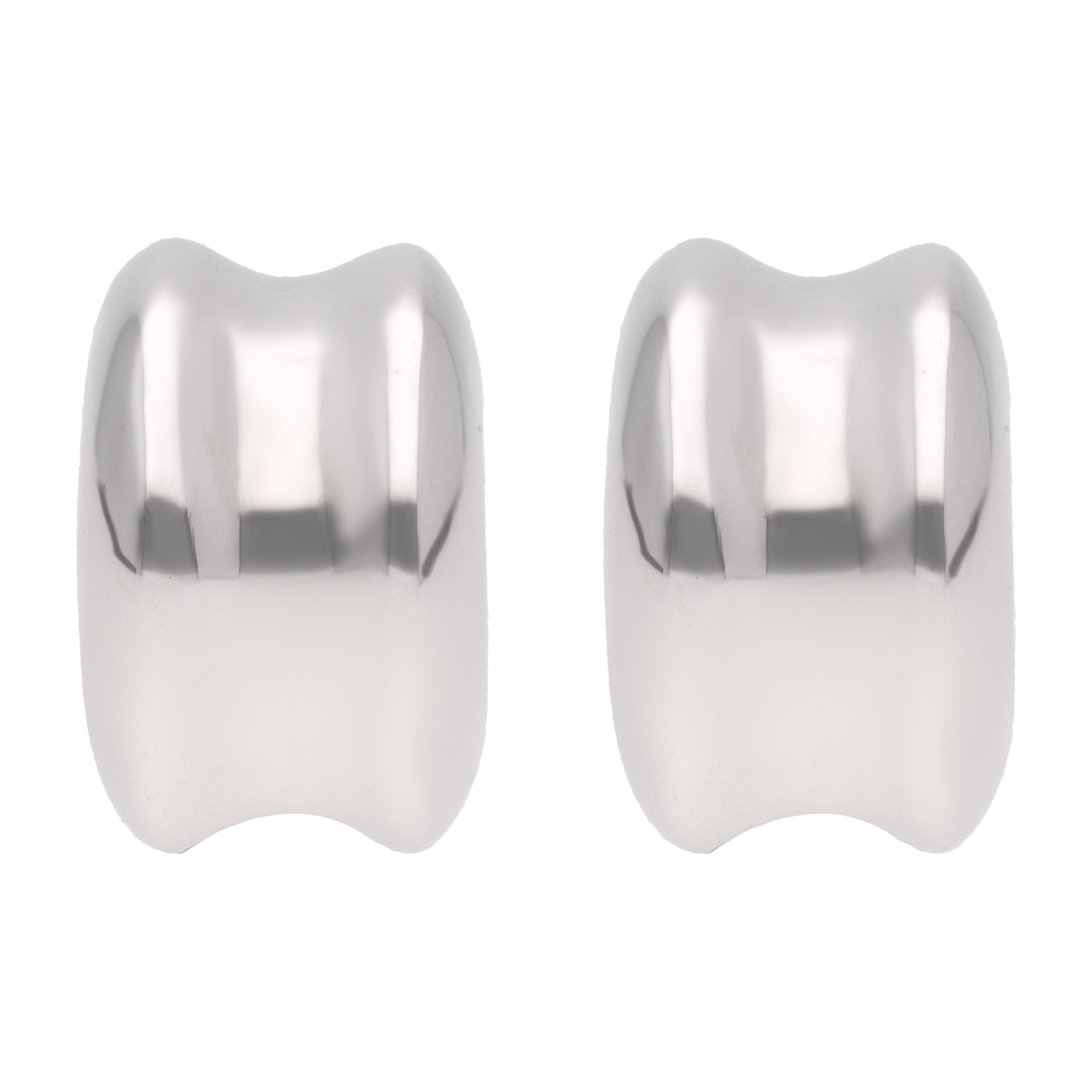 Arracadas chicas cruveadas huecas 14K