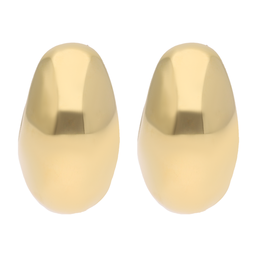 Arracadas gordas huecas 14K