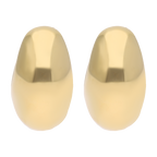 Arracadas gordas huecas 14K