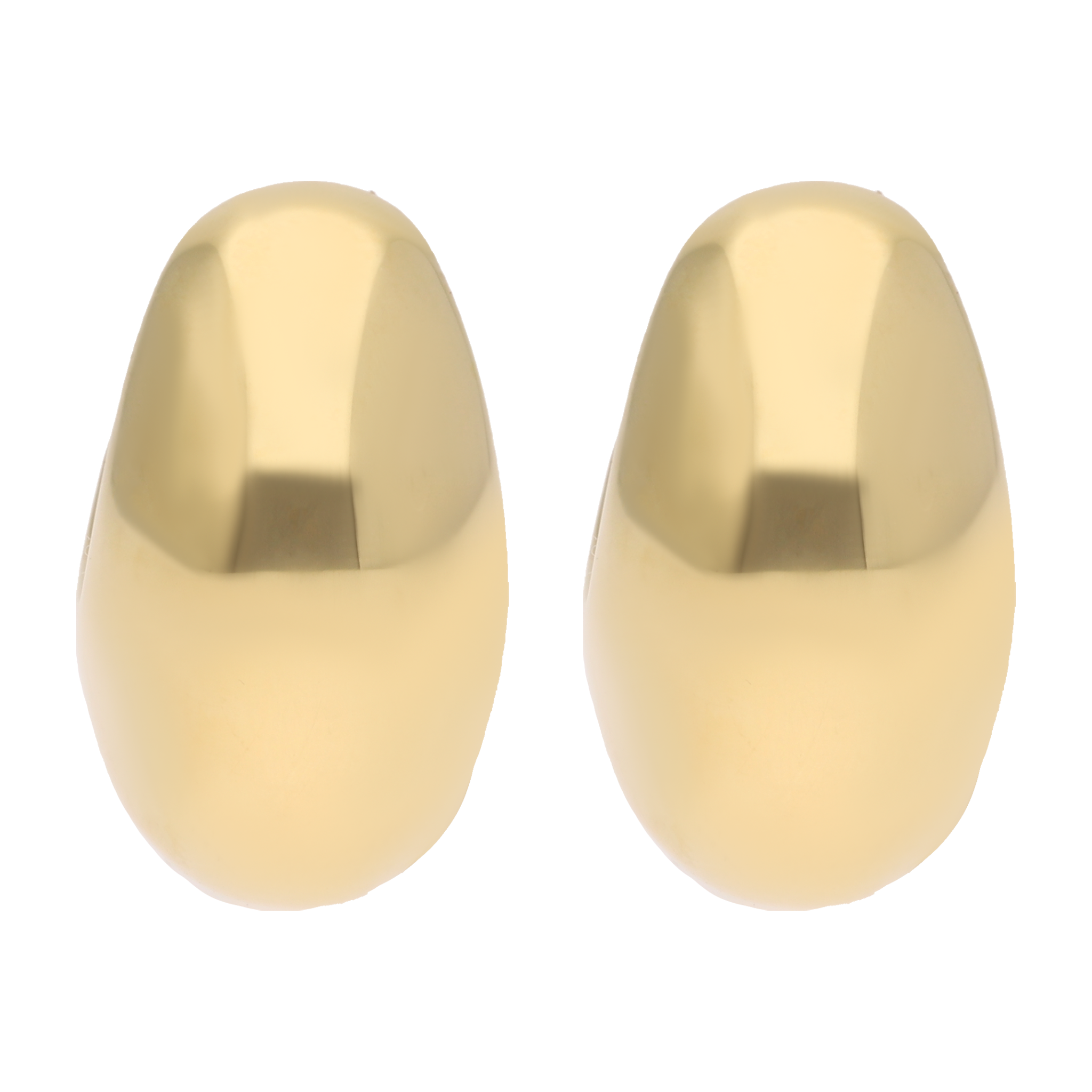 Arracadas gordas huecas 14K