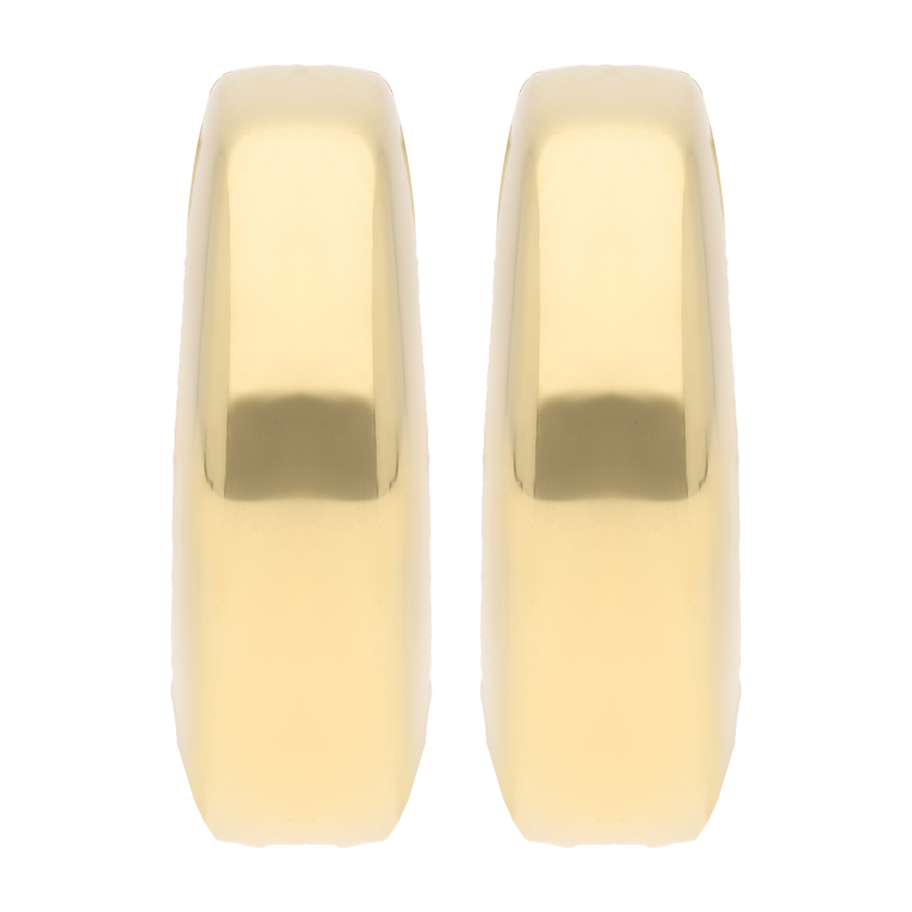 Medias arracadas 6mm huecas 14K