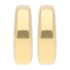 Medias arracadas 6mm huecas 14K