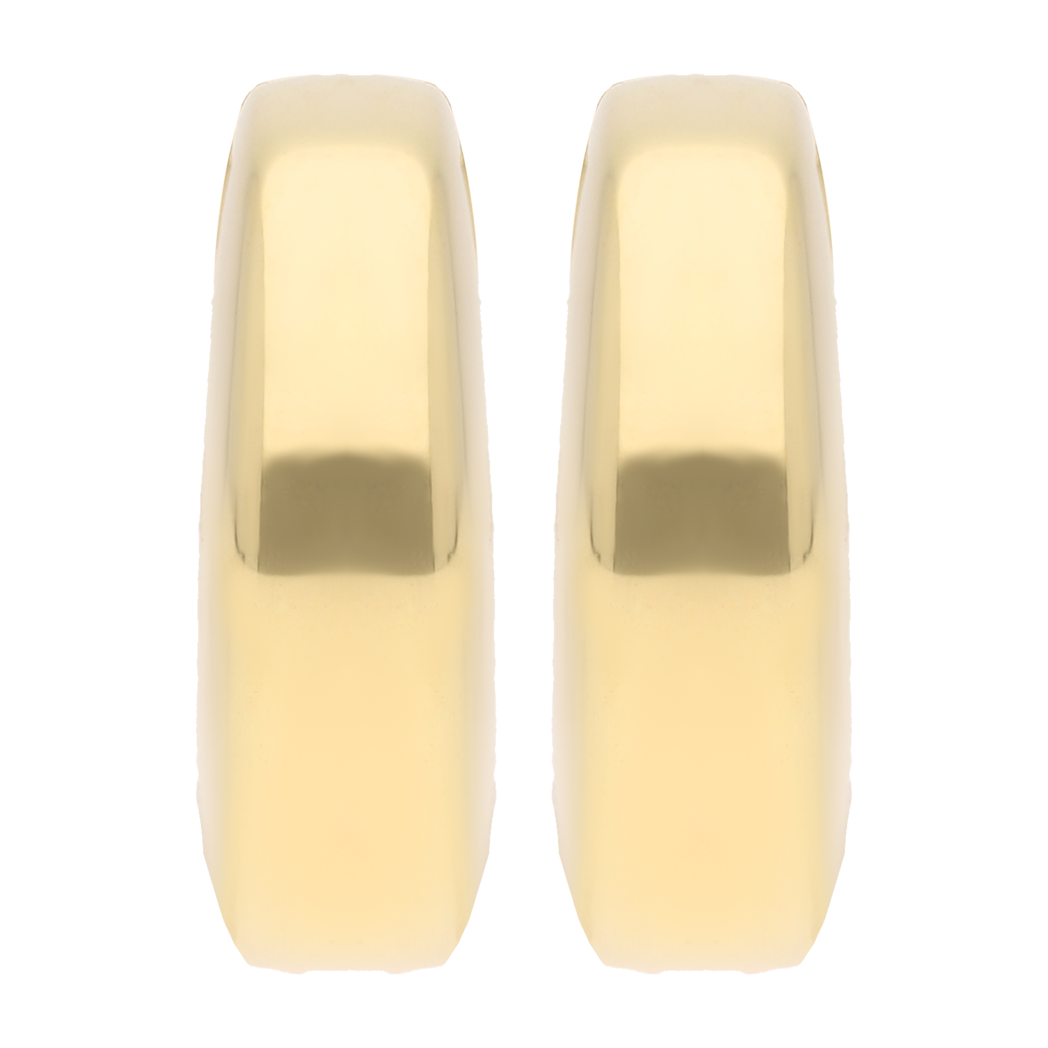 Medias arracadas 6mm huecas 14K