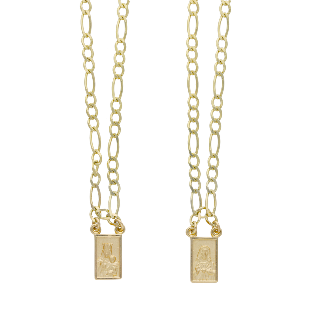 Collar largo escapulario Carmen 14K