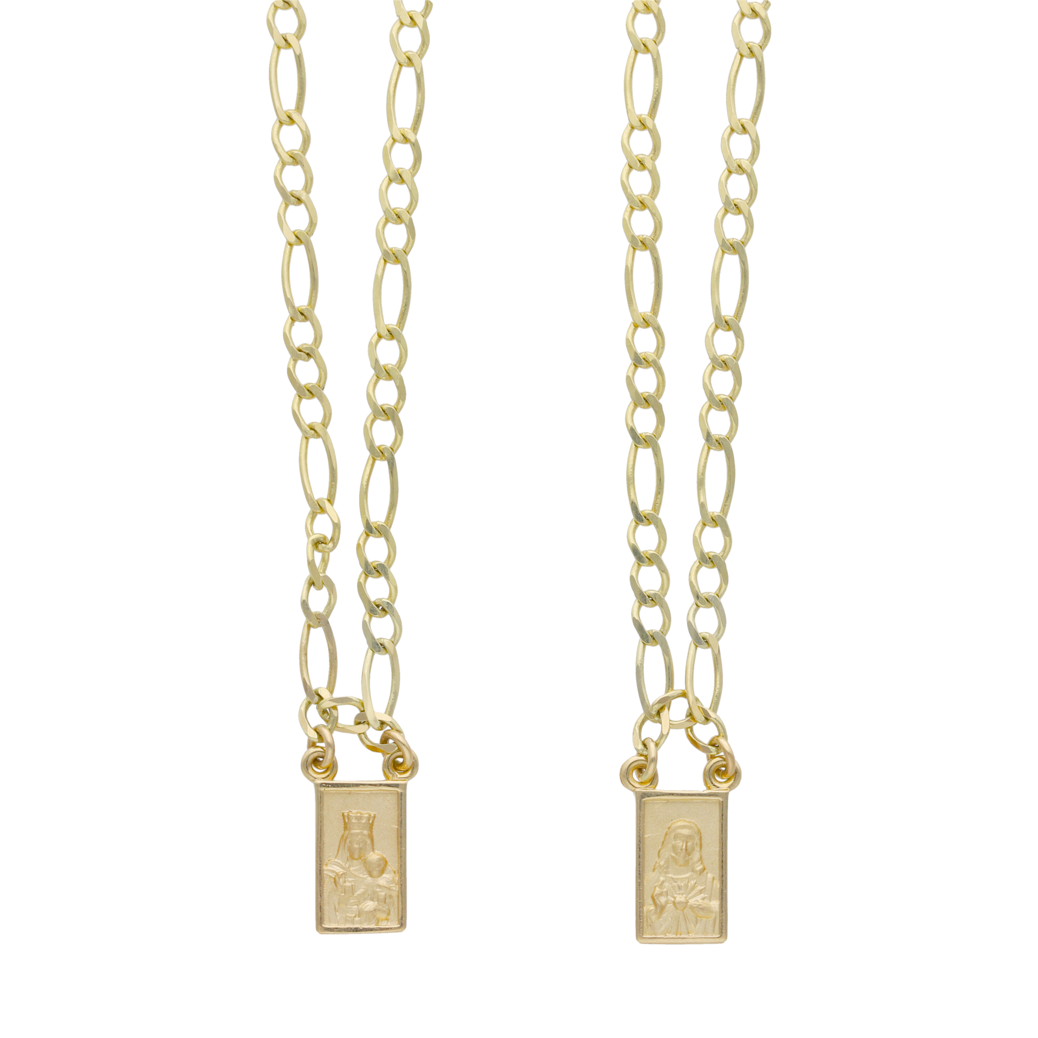 Collar largo escapulario Carmen 14K