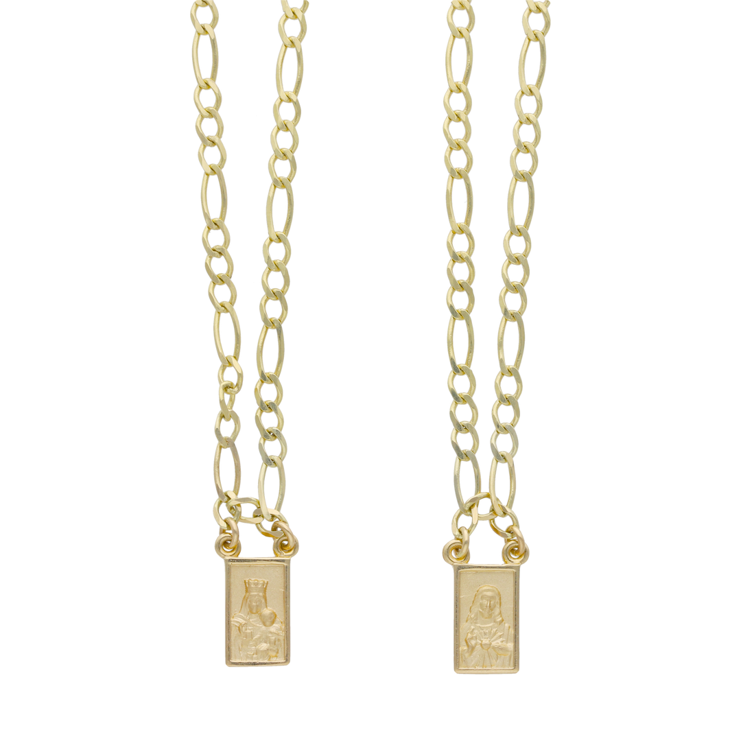 Collar largo escapulario Carmen 14K