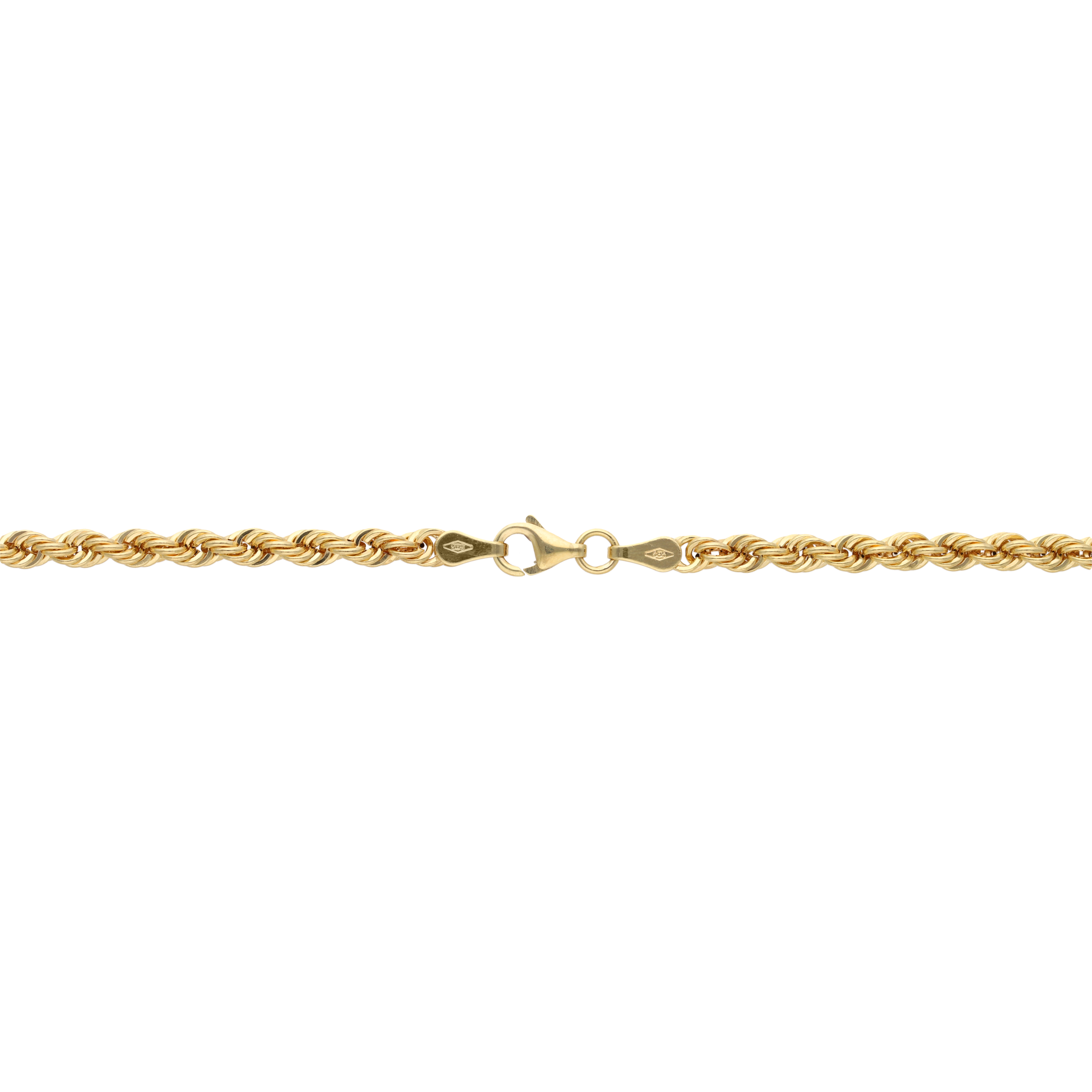 Cadena torsal 3mm hueca 14K
