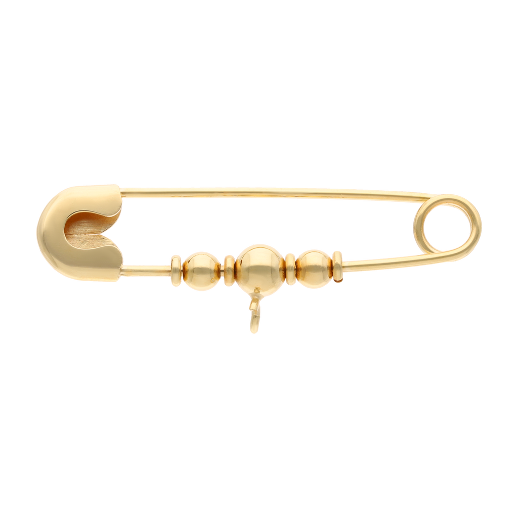 Seguro 3 bolas lisas 14K