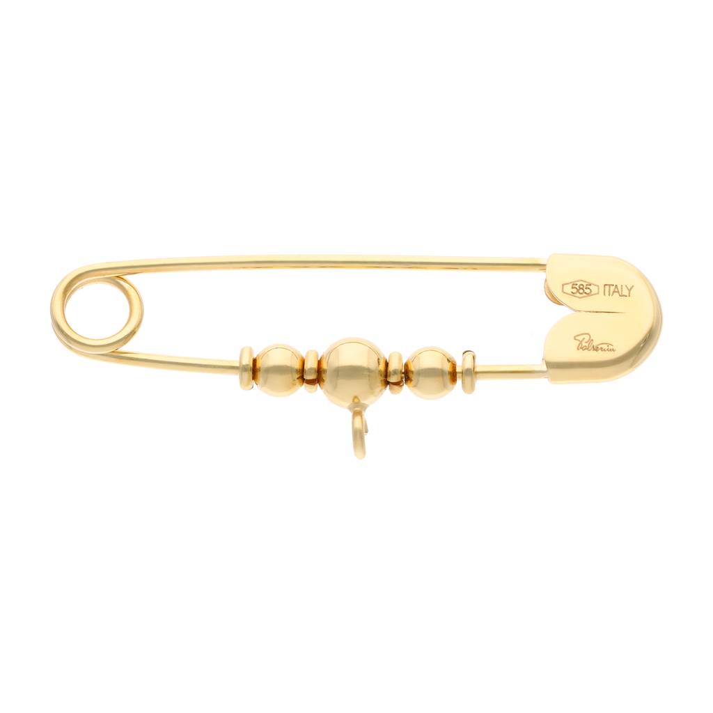 Seguro 3 bolas lisas 14K