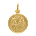 Medalla mate Virgen del Carmen 14K