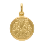 Medalla mate Virgen del Carmen 14K