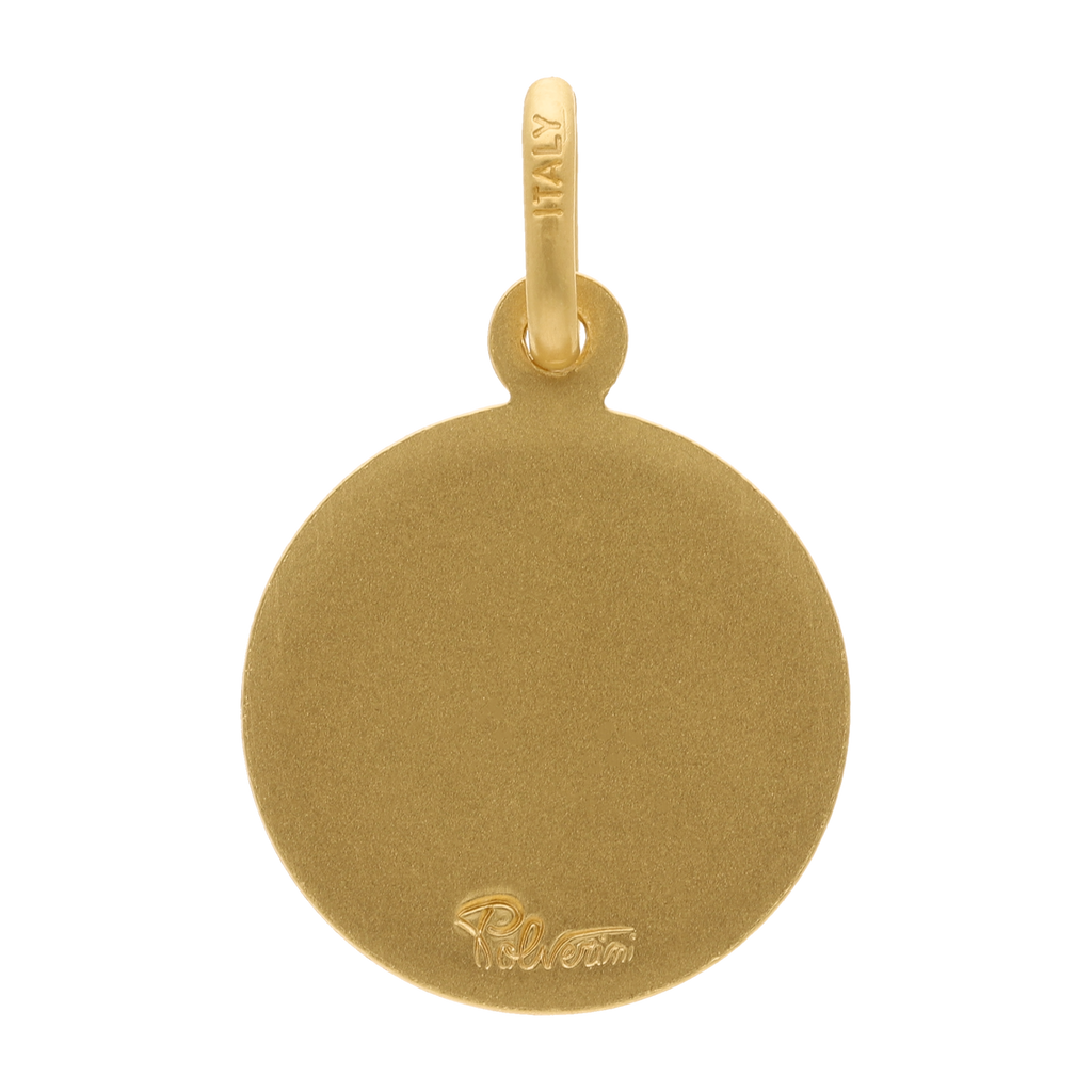Medalla mate Virgen del Carmen 14K