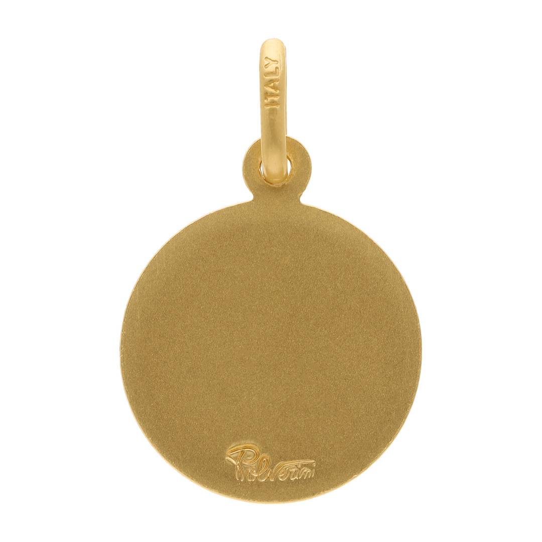 Medalla mate Virgen del Carmen 14K