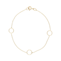 Pulsera círculos diamantados 14K