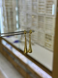 Aretes largos huecos 14K