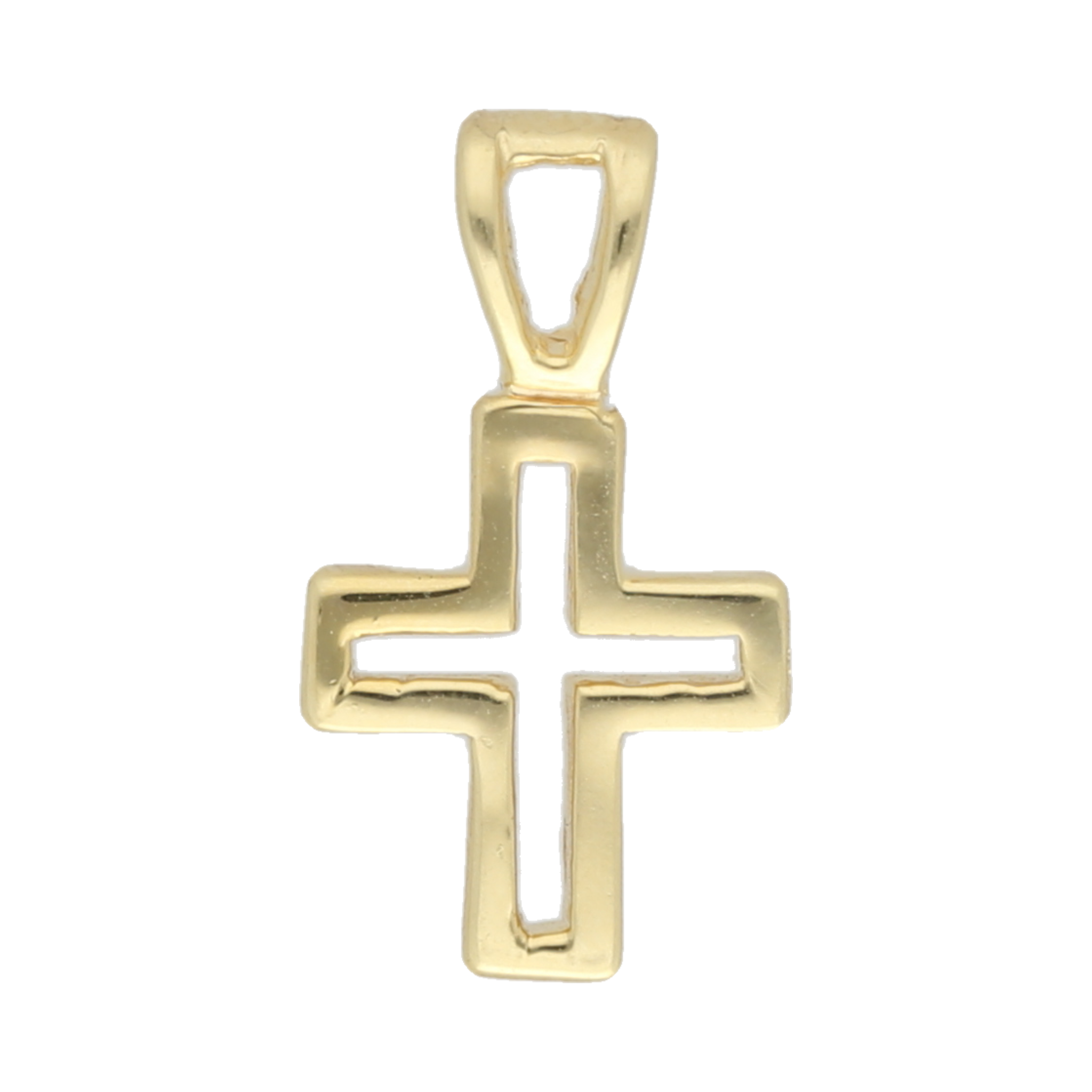 Cruz bisel oro 14K