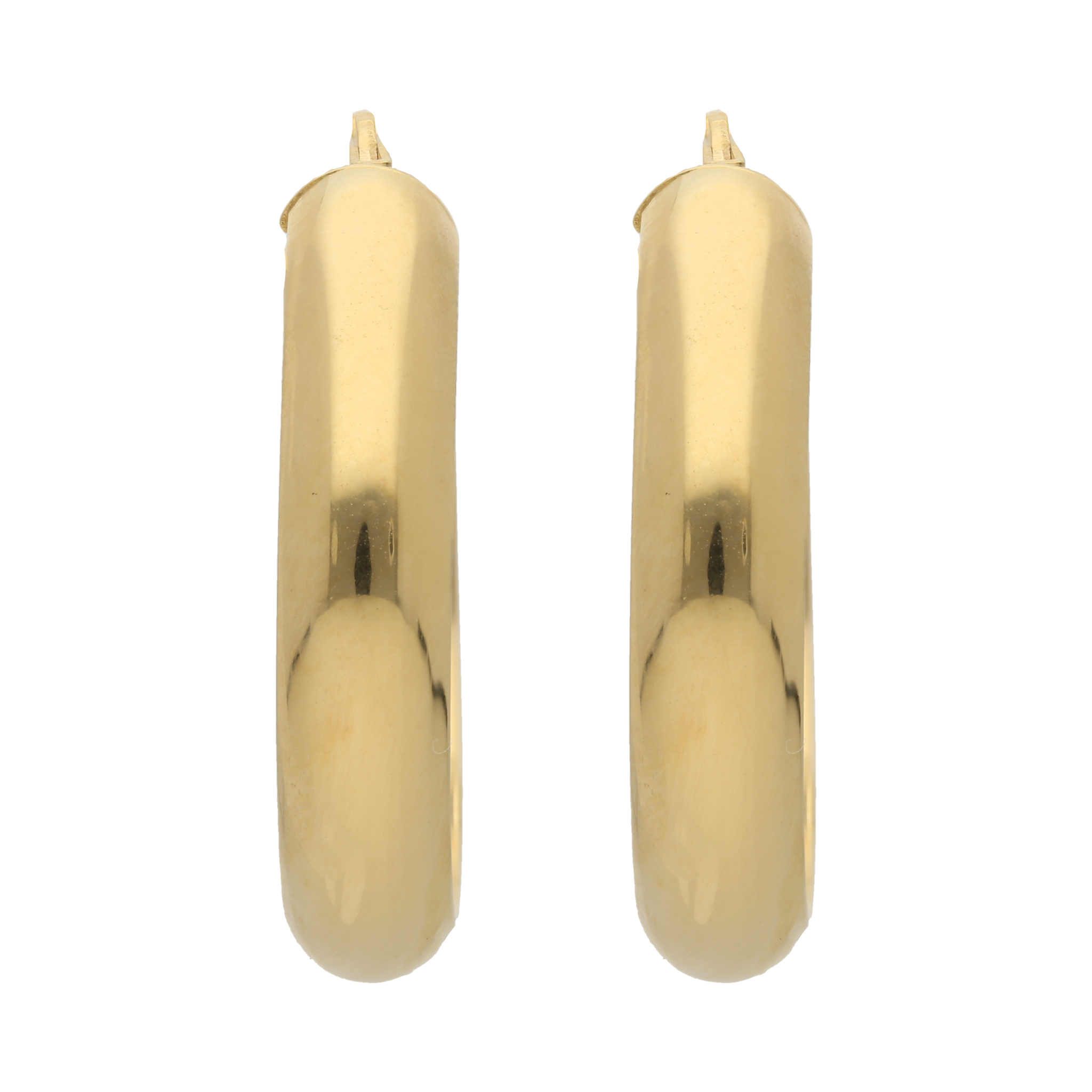 Arracadas huecas oro amarillo 14K