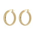 Arracadas huecas oro amarillo 14K