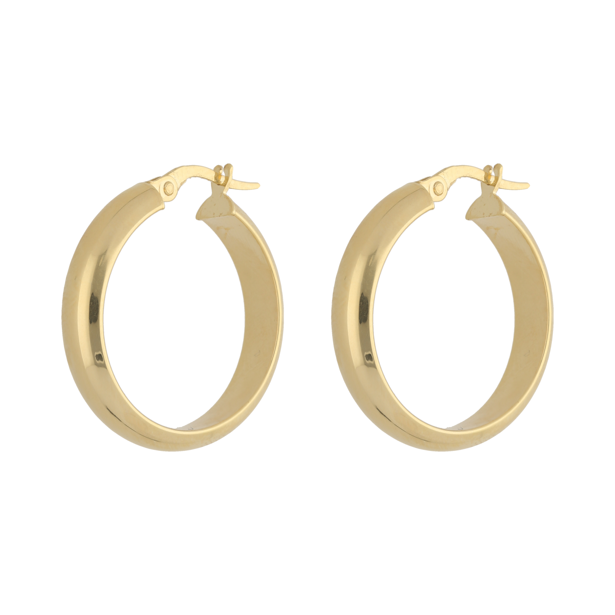 Arracadas huecas oro amarillo 14K