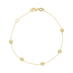Pulsera bolas huecas 14K