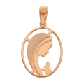 Medalla figura Madonna 14K