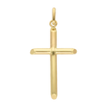 Cruz tubo oro amarillo 14K