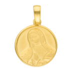 Medalla mate busto Guadalupe 14K