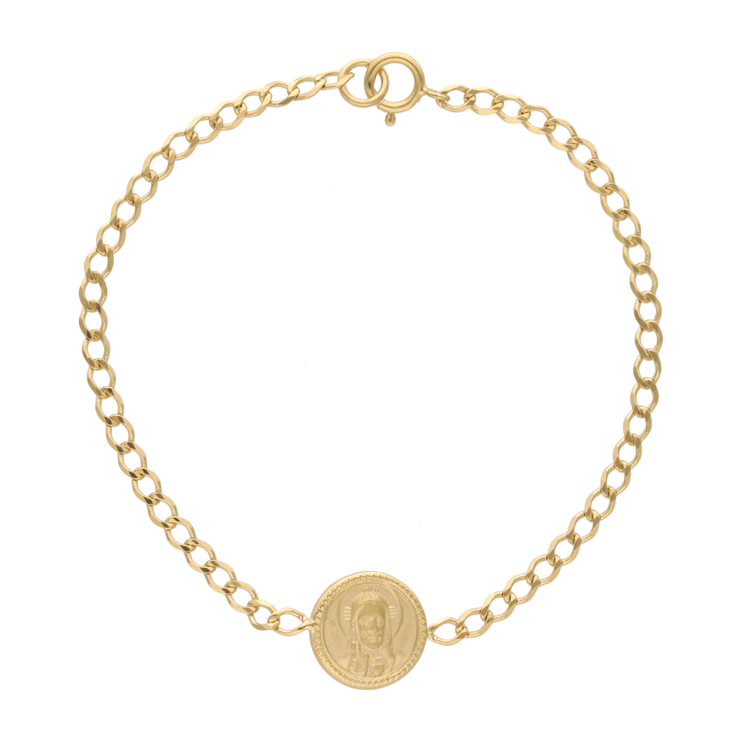 Pulsera escapulario Virgen del Carmen 14K